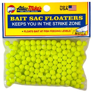 99007 Atlas Mike's Bait Sac Floaters - Chartreuse