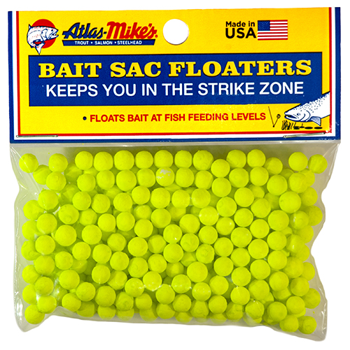 99007 Atlas Mike's Bait Sac Floaters - Chartreuse